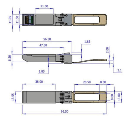 گیرنده نوری 40 گیگابایتی DDMI ملانوکس QSFP + 850 نانومتری MMA1B00-B150D MPO SR4 تا 150 متر