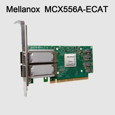ConnectX-5 VPI Adapter Mellanox Network Card EDR IB 100GbE دو پورت QSFP28 PCIe3.0 MCX556A-ECAT