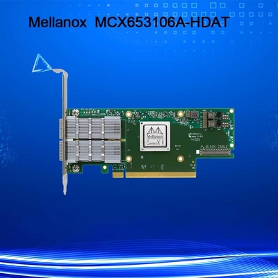 کارت شبکه ConnectX-6 MCX653106A-HDAT VPI Mellanox با سرعت 200 گیگابیت بر ثانیه، آداپتور InfiniBand و اترنت