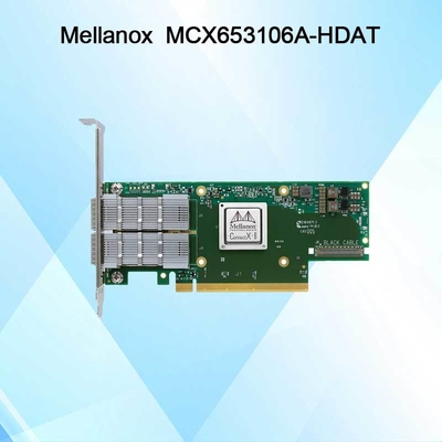 کارت شبکه ConnectX-6 MCX653106A-HDAT VPI Mellanox با سرعت 200 گیگابیت بر ثانیه، آداپتور InfiniBand و اترنت