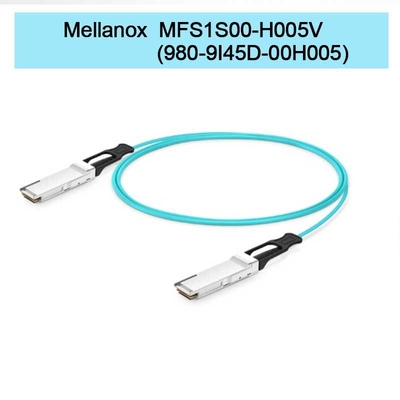 MFS1S00-H005V(980-9I45D-00H005) کابل نوری فعال AOC تا 200 گیگابیت بر ثانیه IB HDR QSFP56 5 متر