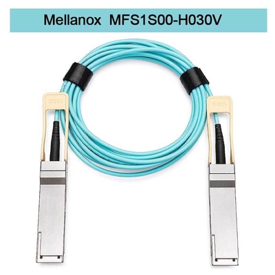 MFS1S00-H030V(980-9I440-00H030)  کابل شبکه AOC IB HDR تا 200 گیگابیت بر ثانیه QSFP56 30 متر 200GBase-AOC QSFP56 به QSFP56