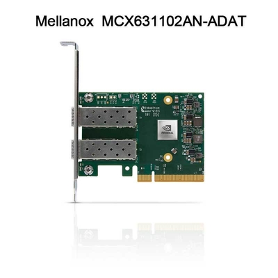 کارت شبکه 25 گیگابایتی Nic Mellanox MCX631102AN-ADAT Dual Port SFP28 PCIE 4.0 X8