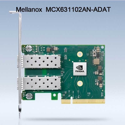 کارت شبکه 25 گیگابایتی Nic Mellanox MCX631102AN-ADAT Dual Port SFP28 PCIE 4.0 X8
