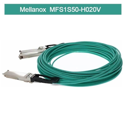 IB HDR MMF Splitter Mellanox AOC Cable MFS1S50-H020V (QSFP56 تا 2xQSFP56)