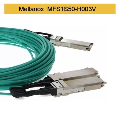 کابل MFS1S50-H003V AOC 200GbE به 2x100GbE QSFP56 به 2xQSFP56 MMF کابل AOC ملانوکس
