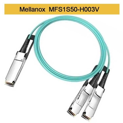 کابل MFS1S50-H003V AOC 200GbE به 2x100GbE QSFP56 به 2xQSFP56 MMF کابل AOC ملانوکس