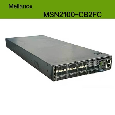 MSN2100-CB2FC سوئیچ 1U Nvidia Spectrum 100gbe با حداکثر سرعت 1g Cumulus Linux 16 پورت Qsfp28، 2 منبع تغذیه AC، معماری X86 با 2 هسته، عمق کم، جریان هوای P2c