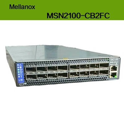 MSN2100-CB2FC سوئیچ 1U Nvidia Spectrum 100gbe با حداکثر سرعت 1g Cumulus Linux 16 پورت Qsfp28، 2 منبع تغذیه AC، معماری X86 با 2 هسته، عمق کم، جریان هوای P2c