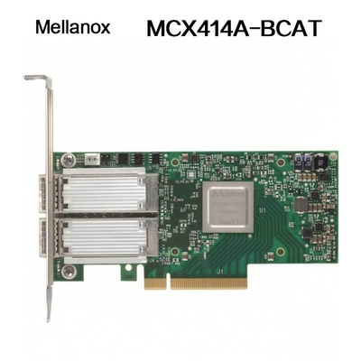 کارت رابط شبکه Nvidia 900-9X426-0054-Sq0 MCX414A-Bcat Connectx-4 En، دو پورت 40/56 گیگابیت Qsfp28، Pcie3.0 X8، براکت بلند