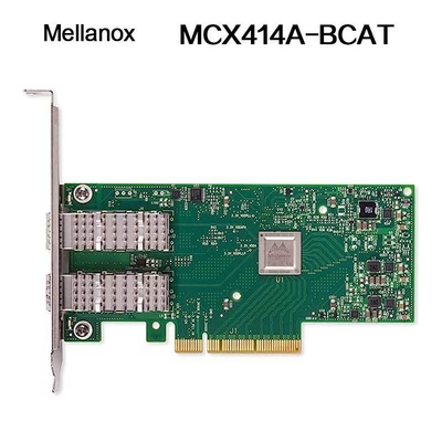 کارت رابط شبکه Nvidia 900-9X426-0054-Sq0 MCX414A-Bcat Connectx-4 En، دو پورت 40/56 گیگابیت Qsfp28، Pcie3.0 X8، براکت بلند