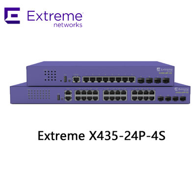 سوئیچ 24P Extreme Networks X435 AVB X435 4S با سرعت 68 گیگابیت بر ثانیه و 50.6 میلیون بسته در ثانیه، نو و اورجینال