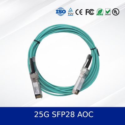 25G SFP28 AOC 3m کابل نوری فعال 100m دسترسی، قدرت کم، تشخیص دیجیتال