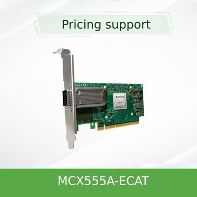 کارت آداپتور Connectx-5 EDR با سرعت بالا برای شبکه 100 گیگابیت بر ثانیه MCX555A-Ecat
