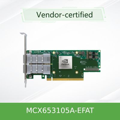 کارت شبکه 100 گرمی MCX653105A-EFAT Mellanox ConnectX-6 VPI برای سرور