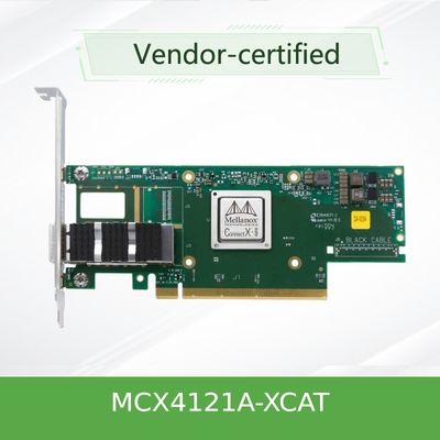 کارت شبکه MCX4121A-XCAT Mellanox 25Gb/S SFP28 QSFP28 کم تأخیر انعطاف پذیر