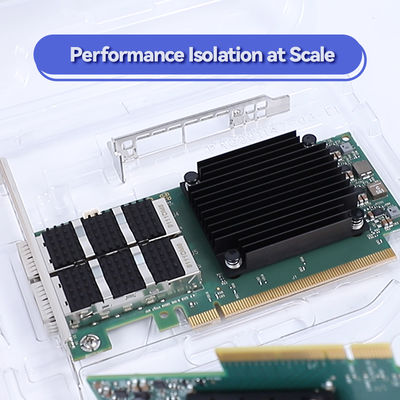 MCX653105A-ECAT ConnectX-6 VPI کارت آداپتور 100Gb / S HDR100 EDR IB 100GbE پورت تک QSFP56