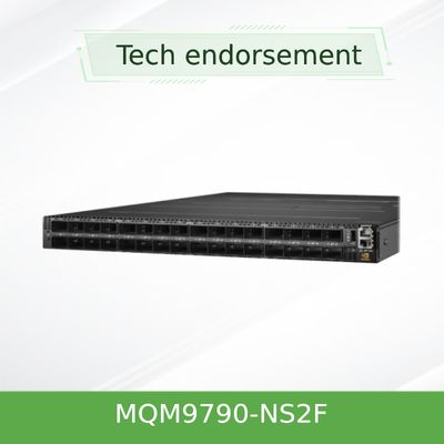 سوئیچ شبکه Mellanox MQM9790-NS2F (920-9B210-00FN-0D0) Quantum-2 NDR با 64 پورت 400Gb/S، 32 محفظه OSFP، بدون مدیریت، Power-To-Connector P2C