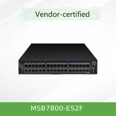 MSB7800-ES2F سوئیچ شبکه ملانوکس InfiniBand EDR 100Gb/S سیستم 36 QSFP28 پورت 1U
