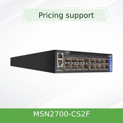 MSN2700-CS2F سوئیچ شبکه ملانوکس بر اساس سوئیچ اترنت باز 25GbE/100GbE 1U