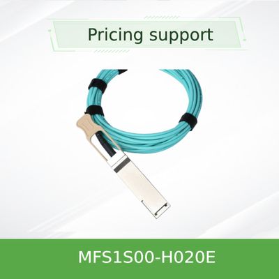 کابل فیبر فعال ملانوکس 20 متری 200 گیگابایتی AOC کابل اترنت MFS1S00-H020E QSFP56