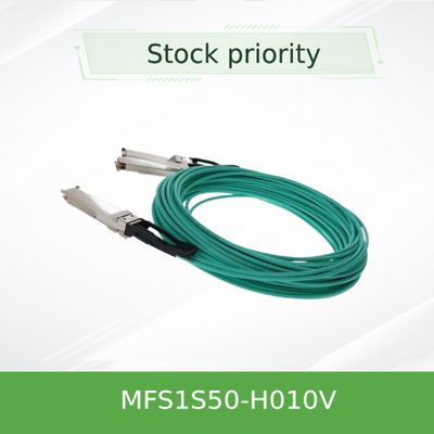 کابل فیبر نوری فعال MFS1S50-H010V 200GbE تا 2x100GbE کابل فیبر نوری InfiniBand کابل ملانوکس AOC