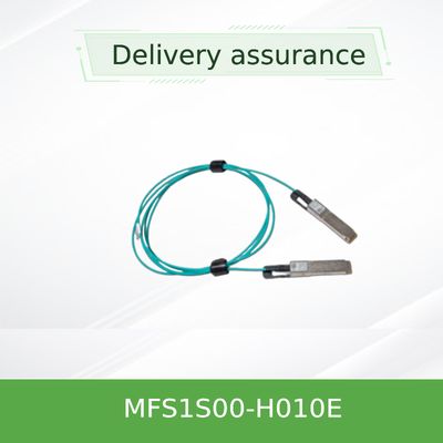 کابل نوری فعال Nvidia Mfs1s00-Hxxxv 200GB/S Qsfp56 Mmf Aoc Mfs1s00-H010e، تا 200 گیگابیت بر ثانیه، Qsfp56 به Qsfp56