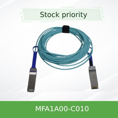 کابل نوری فعال LSZH LSZH QSFP28 AOC MFA1A00-C010 10m 100GbE