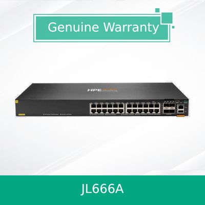 سوئیچ اترنت شبکه Jl666A 6300f با شماره سریال، 24 پورت 10/100/1000baseT PoE+ و 4 پورت SFP 1/10/25/50G