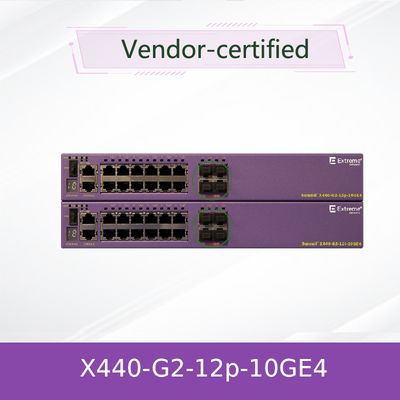 PoE+ Extreme Network قابل مقیاس AVB Switch 16531 X440-G2-12p-10GE4