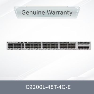 سهام اصلی جدید سری 9200، مدل 9200L، با 48 پورت داده، 4 پورت 1 گیگابیت، Network Essentials، سوئیچ شبکه C9200L-48t-4G-E