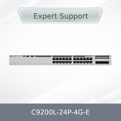 C9200L-24p-4G-E کاتالیزور سیسکو 24 پورت Poe Layer3 Gigabit Ethernet مدیریت شده 4 SFP Port استایل قابل تنظیم سوئیچ شبکه C9200L-24p-4G-E