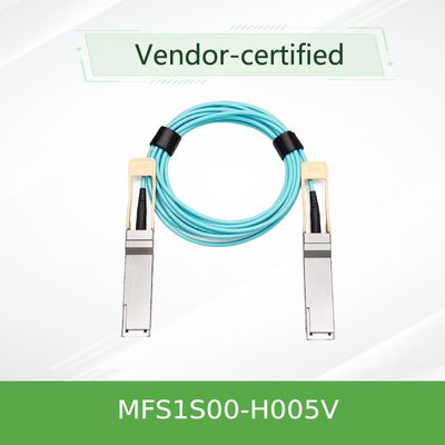 کابل نوری فعال NVIDIA MFS1S00-H005V 200Gb/s QSFP56 - کابل AOC 5 متری برای HDR InfiniBand و 200GbE
