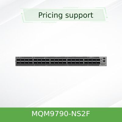 Mellanox MQM9790-NS2F 64-Port 400Gb/s InfiniBand Switch. از طریق خارجی برای پارچه های تعریف شده توسط نرم افزار UFM مدیریت می شود.