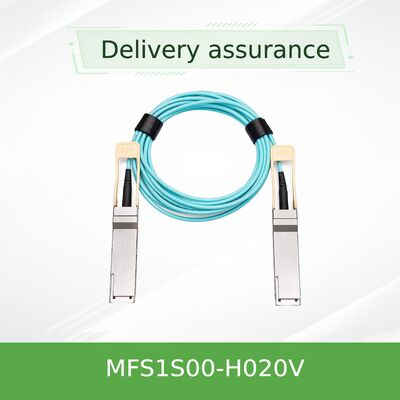 کابل نوری فعال NVIDIA MFS1S00-H020V 20 متری QSFP56 200 گیگابیت بر ثانیه | کابل نوری فعال با برد بلند برای شبکه‌های InfiniBand HDR و 200GbE