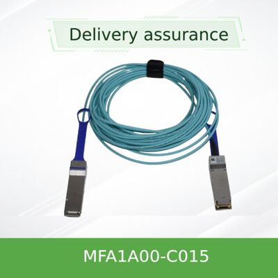 کابل نوری فعال NVIDIA MFA1A00-C015 با سرعت 100 گیگابیت بر ثانیه QSFP28 – 15 متر 100GbE و InfiniBand EDR LSZH