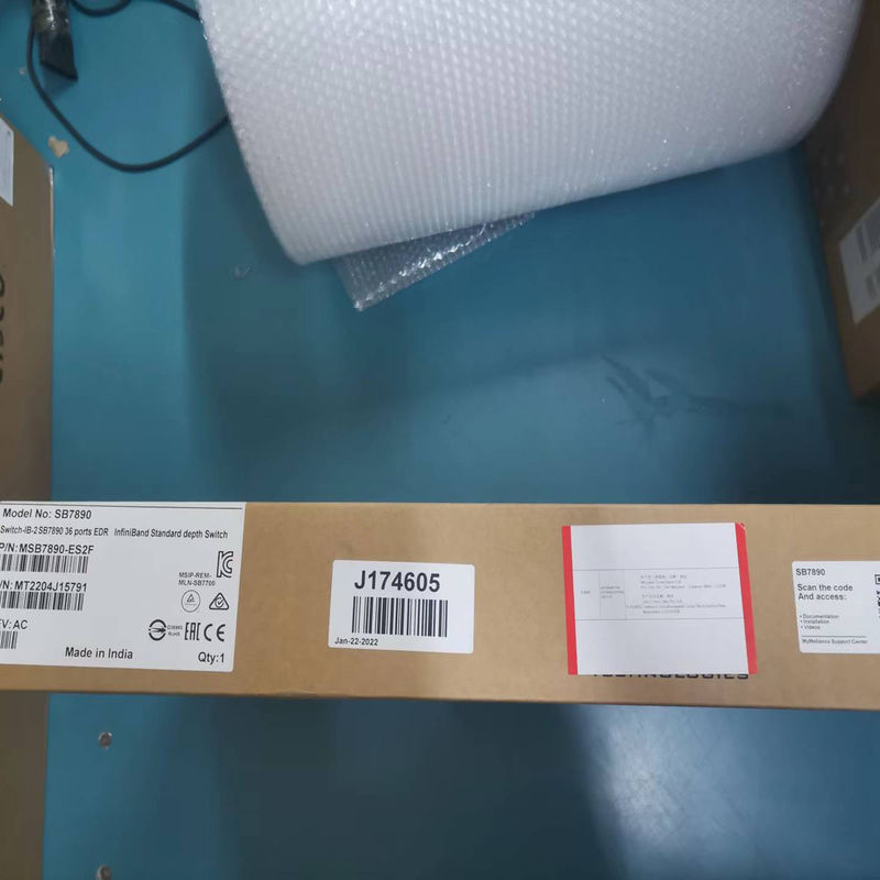 سوئیچ 36p مدیریت خارجی EDR 100Gb/S Smart Mellanox Infiniband Switch MSB7890-ES2F Non Blocking