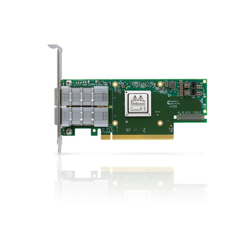 آداپتور VPI کارت شبکه ملانوکس HDR 200GbE اترنت دو پورت MCX653106A-HDAT ConnectX 6 QSFP56