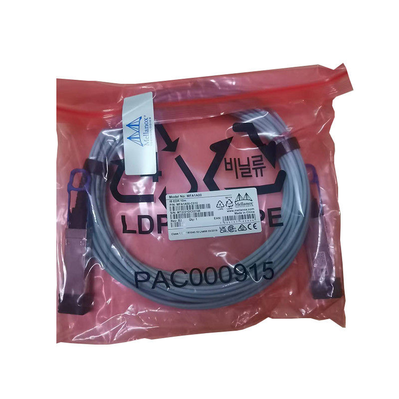 کابل QSFP Mellanox AOC مبتنی بر VCSEL MFA1A00-E015 IB EDR تا 100 گیگابیت بر ثانیه