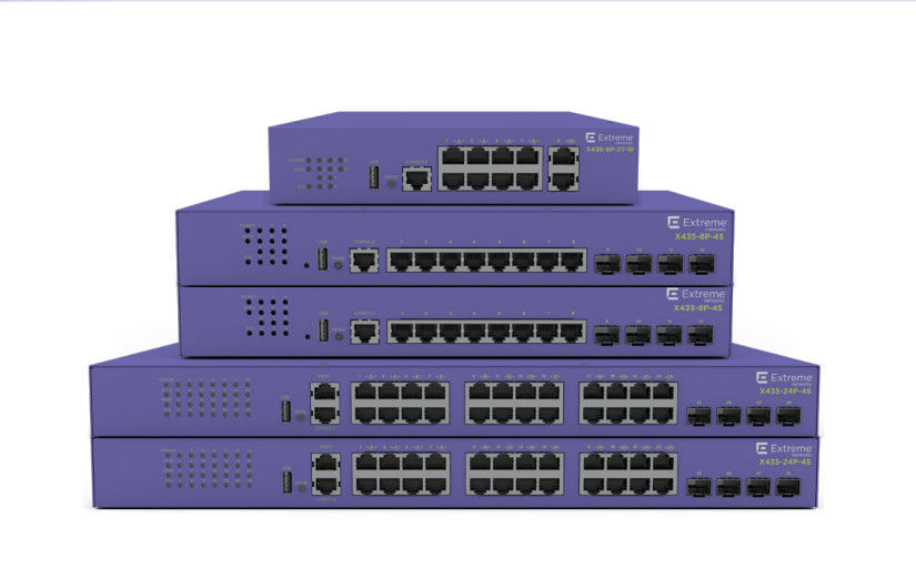 سوئیچ 24P Extreme Networks X435 AVB X435 4S با سرعت 68 گیگابیت بر ثانیه و 50.6 میلیون بسته در ثانیه، نو و اورجینال