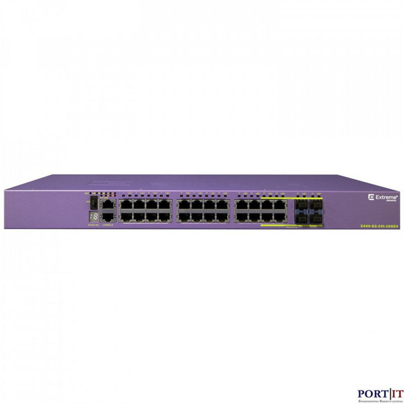 سوئیچ 10GE4 مقیاس‌پذیر AVB Extreme Networks X440 G2 24T X440-G2-24p-10GE4 جدید و اصلی