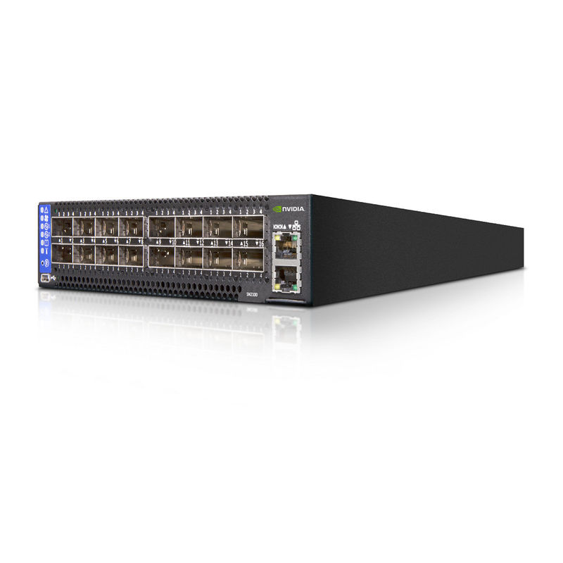 سوئیچ 2 هسته ای با عمق کوتاه Mellanox SN2000 MSN2100-CB2F 100GbE 1U 16 پورت QSFP28 2 منبع تغذیه AC X86