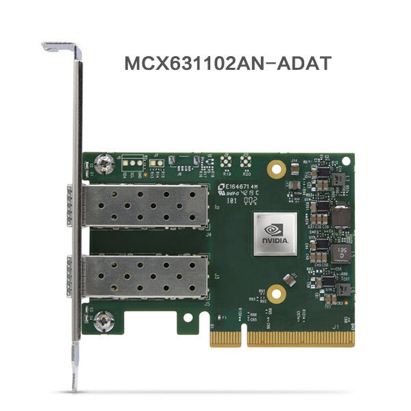 کارت شبکه 25 گیگابایتی Nic Mellanox MCX631102AN-ADAT Dual Port SFP28 PCIE 4.0 X8