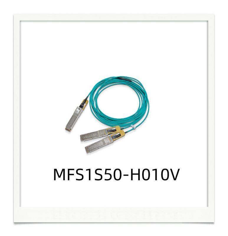 کابل فیبر نوری فعال MFS1S50-H010V 200GbE تا 2x100GbE کابل فیبر نوری InfiniBand کابل ملانوکس AOC