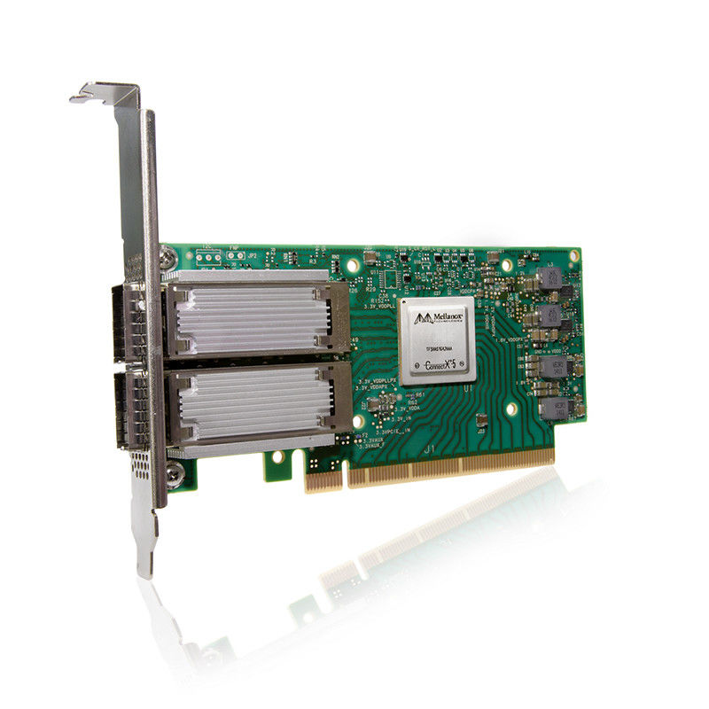 ConnectX-5 Ex VPI آداپتور کارت شبکه Mellanox EDR InfiniBand و 100GbE دو پورت QSFP28 MCX556A-EDAT