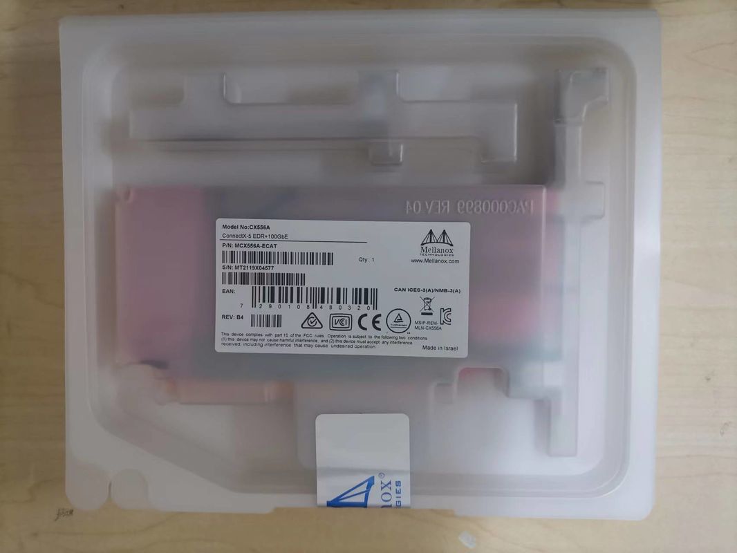 ConnectX-5 Ex VPI آداپتور کارت شبکه Mellanox EDR InfiniBand و 100GbE دو پورت QSFP28 MCX556A-EDAT