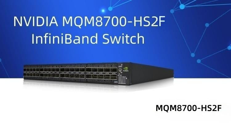 MQM8700-HS2F سوئیچ شبکه ملانوکس 40 پورت 200G InfiniBand برای مرکز داده