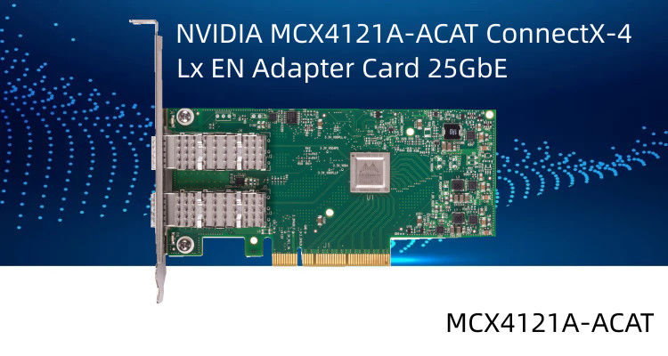 کارت رابط شبکه ملانوکس ConnectX-4 Lx EN 25GbE دو پورت SFP28 PCIe3.0 X8 MCX4121A-ACAT
