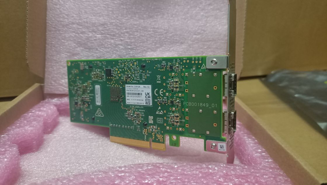 MCX512A-ACAT Mellanox Connectx 5 Dual Port 10 25gbe Sfp28 EN کارت آداپتور PCIe 3.0 X8