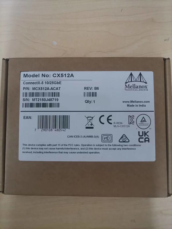 MCX512A-ACAT Mellanox ConnectX-5 EN کارت رابط شبکه 10/25GbE دو پورت SFP28
